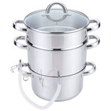Соковарка из нерж стали MAL-JUICER-1 6л, 3 чаши стекл кр. с пароотводом 985879
