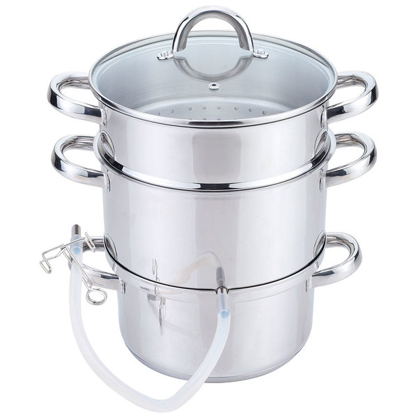 Соковарка из нерж стали MAL-JUICER-1 6л, 3 чаши стекл кр. с пароотводом 985879