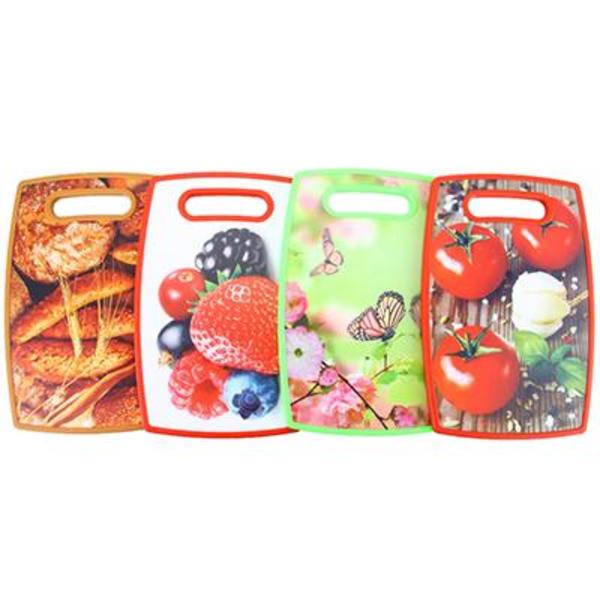 Доска разделочная,пластик,20*30*1,2 см,4 дизайна,852-083