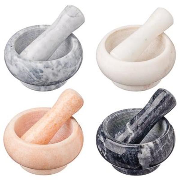 Ступка с пестиком, 9х4,5см, мрамор 4 цвета 884-342