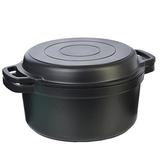 Казан с крышкой-сковородой, литой с а/приг"камен" покр,2,6л, d20х9,5+3см,инд,СЛАВЯНА Кобальт,846-382