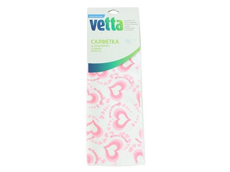 VETTA Салфетка из микрофибры,30*40 см,"Сердце",448-099