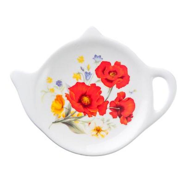MILLIMI Маковый цвет Подставка для чайных пакетиков 12х8,4х1,5см, керамика 824-837