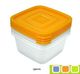 Контейнер для  продуктов (свч) "Унико" квадратный 0,45л набор 4шт С216 (18)