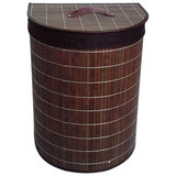 Корзина для белья BLB-06-D, бамбук, цвет: тёмный, размер: 38*29*50см, Китай