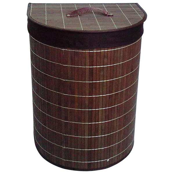 Корзина для белья BLB-06-D, бамбук, цвет: тёмный, размер: 38*29*50см, Китай