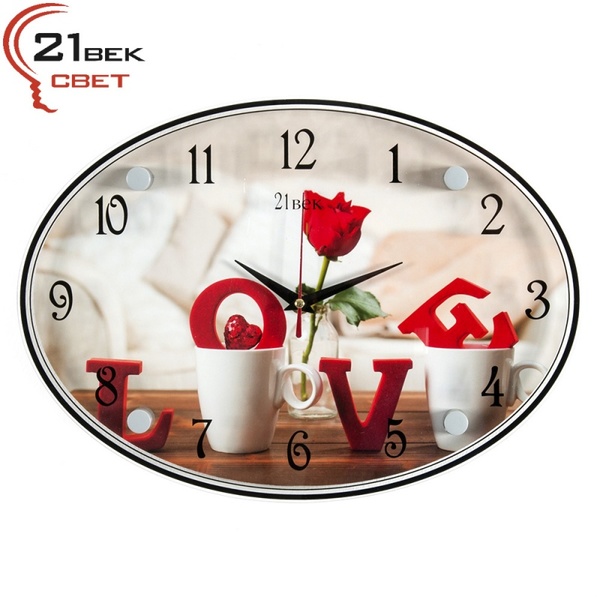 2434-34  (10) Часы настенные LOVE "21 Bek"