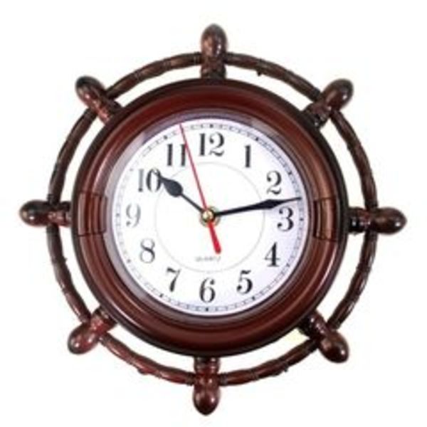 Часы настенные штурвал ,25*25 см,581-111