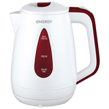 Чайник ENERGY E-214 (1,7л, диск) бело-бордовый 164092