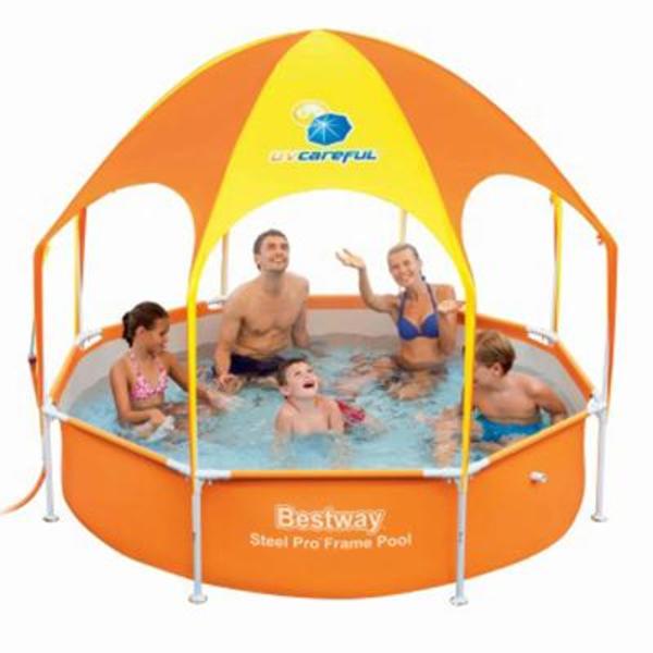 BESTWAY Бассейн каркасный с навесом 244*51 см, 1688л, арт.56432 107-117