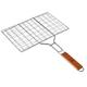 GRILLBOOM Решётка-гриль хромированная с деревянной ручкой 47х34х20см 104-029