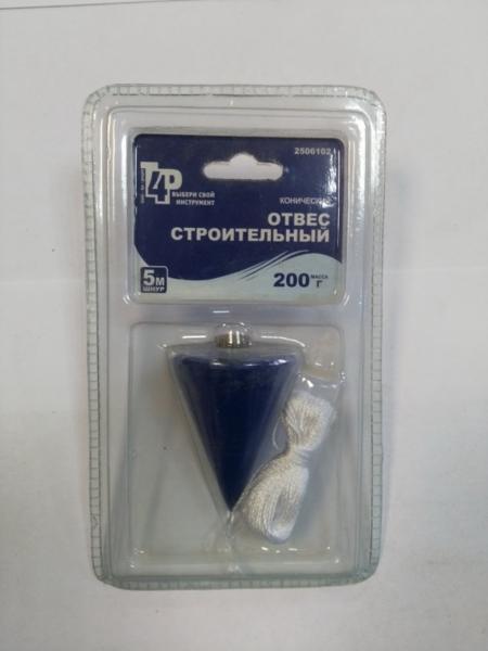 2506102 отвес строительный со шнуром 200 г
