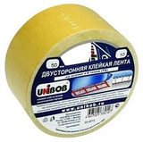 25мм*10м двухсторонняя клейкая лента UNIBOB 4124 пропилен белый 01462