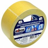 25мм*25м двухсторонняя клейкая лента UNIBOB 4124 полипропилен белый 17432