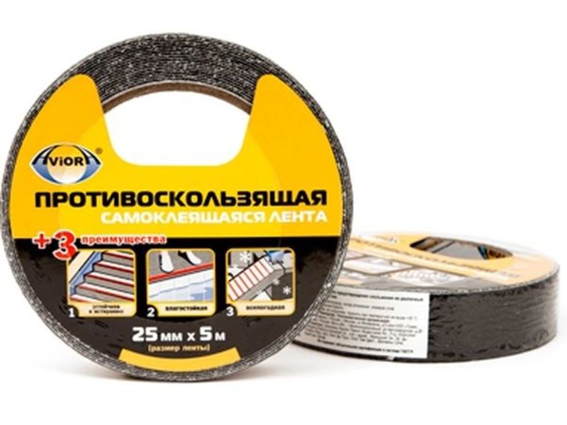 Лента противоскользящая 25мм*5 м AVIORA 302-018