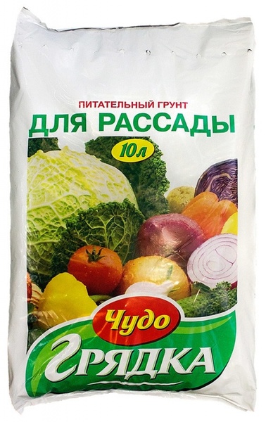 Грунт торфяной, питательный   для рассады Чудо грядка 10л (5) Селигер-Холдинг, Россия