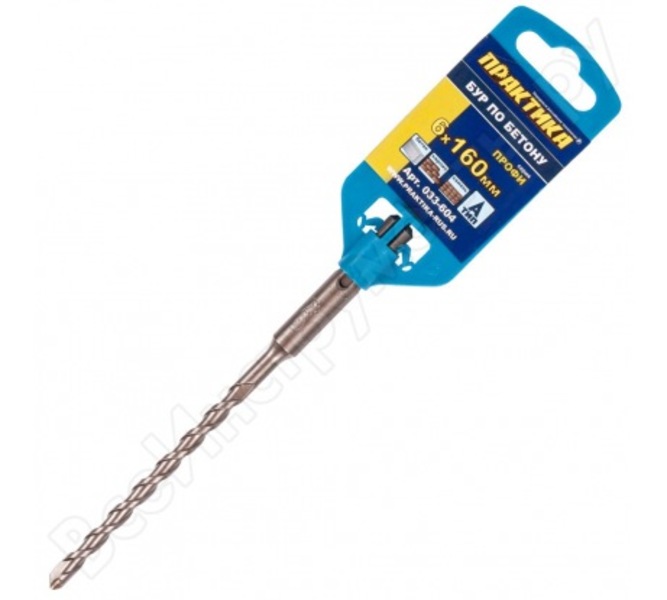 033-604 ПРАКТИКА Бур SDS-plus по бетону 6,0х160мм (1 шт) клипса