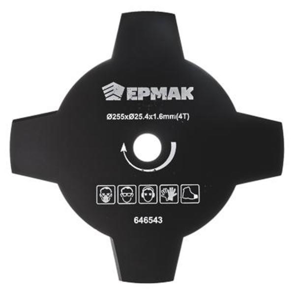 Ермак Нож металлический (255*2*25,4*1,6*4Т) для триммеров 646-543