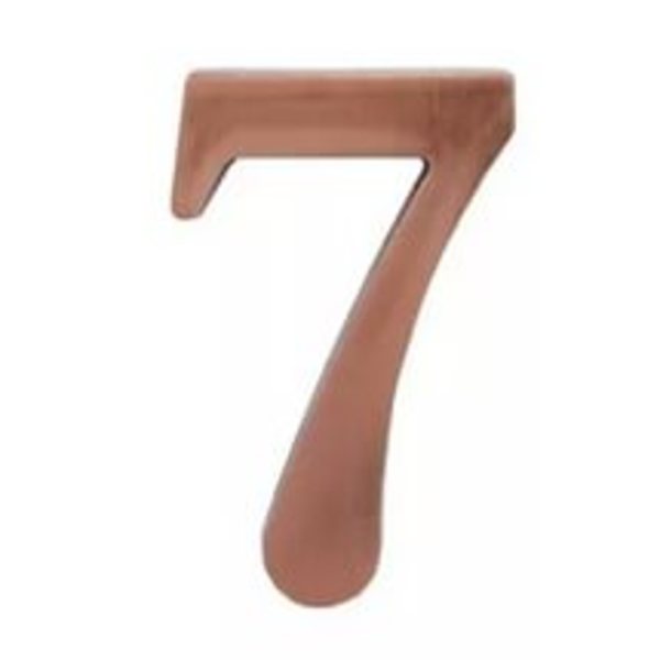 Цифра дверная "7" на клеевой основе (медь)