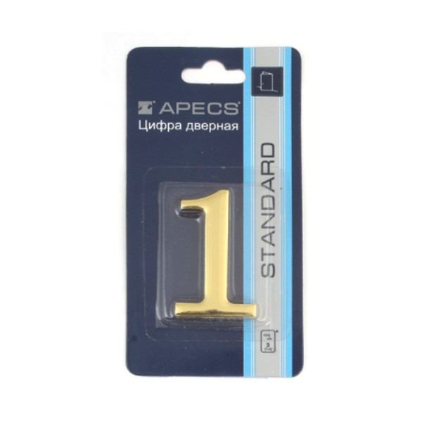 Цифра дверная Apecs DN -01-1-Z-G