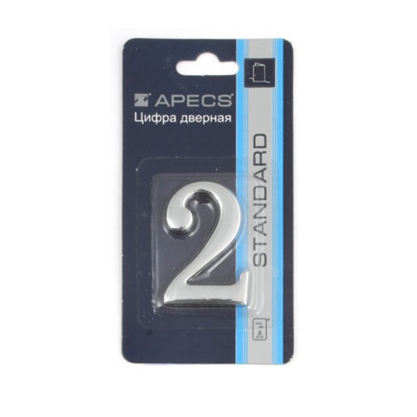 Цифра дверная Apecs DN -01-2-Z-CR