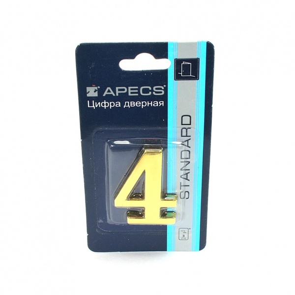 Цифра дверная Apecs DN -01-4-Z-G