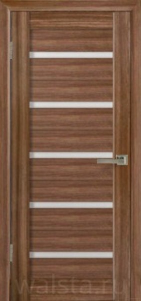 Дверное полотно "Экстра-1" (американский орех) ДО 800*2000 стекло белое