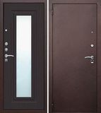 Дверь входная Царское Зеркало венге (860L) ,металл 1,2мм , мдф 12мм со встроенным зеркалом 