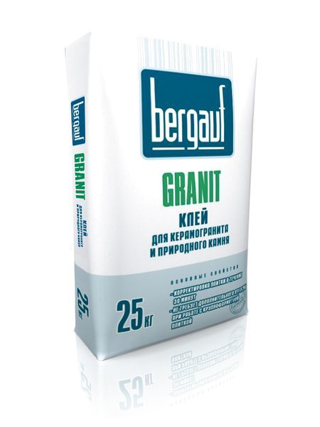Клей для керамогранита и прир.камня  25кг Granit BERGAUF(56)