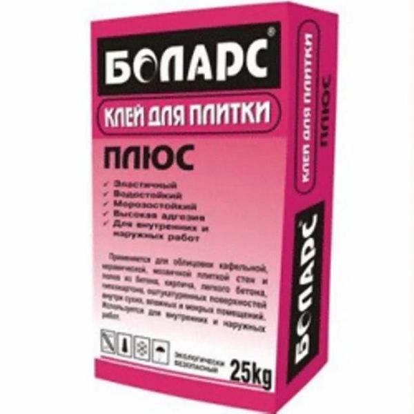 Клей для плитки Плюс 25 кг "Боларс" (48)