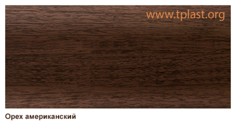 Чайка 111 Плинтус окрашенный мягкий край (40) 1*2,5м Орех американский