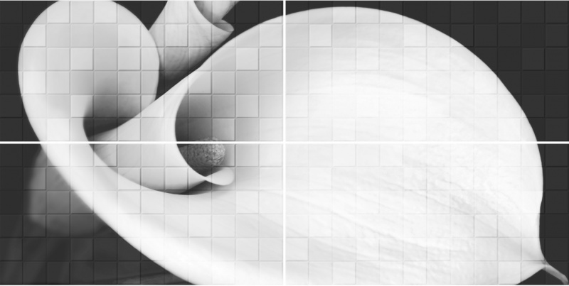 UNICA 1608-0108 декор панно  Graphite Кала 80*40 (2) Global Tile