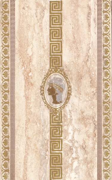 Декор Травертин кремовый  4 250*400 TR-D4-CR (12)