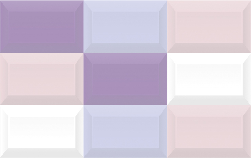 Плитка настенная  Macarone Mix, 250*400 мм, 1,2 кв.м., мозайка, НЗКМ, Россия