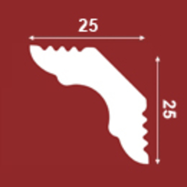 25-25 E Плинтус Пеноплекс 2,0м (180) экструдированный