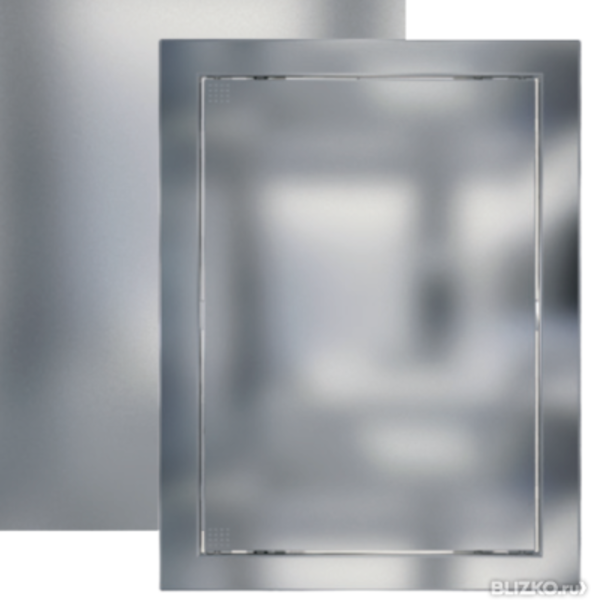 Люк-дверца ревизионная 218*318 с фланцем 196*296 с ручкой АБС Л2030 chrome