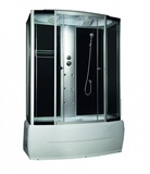 Душевая кабина 85*170*215 выс.под.черн.з. адн.стекл. стенка 5к Т005G-1.7