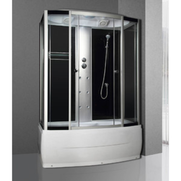 T005BW-1,7 Душ.каб.85*170*215, выс. Под., бел. За дн.стекл.стенка 5к