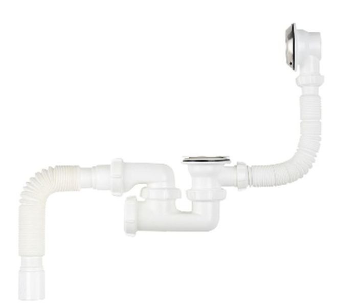 Сифон для ванны с выпуском и переливом с гт 40* 40/50 V255 (30)