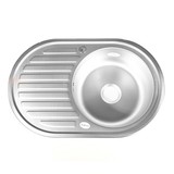 62329DR мойка врезная 77*50 см толщина 1мм 20см глубина правая декор