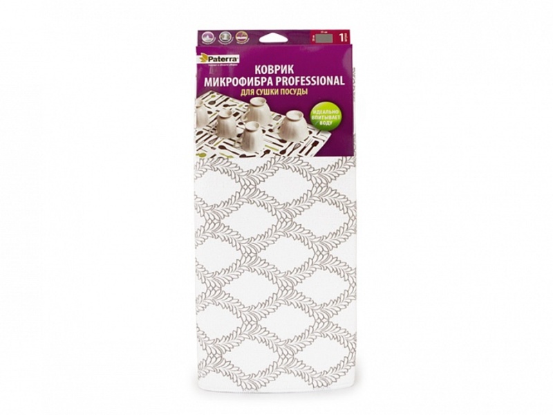 Коврик из микрофибры для сушки посуды, 38*51 см PATERRA