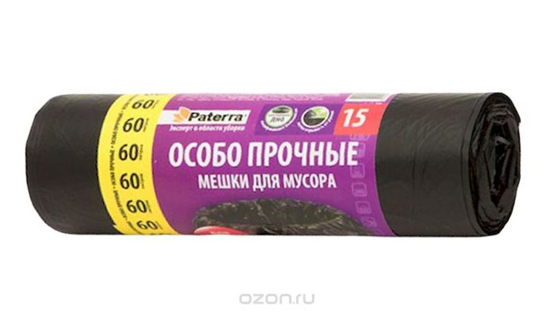 Мешки для мусора ПСД, 240 л, 10 шт. в рулоне, PATERRA