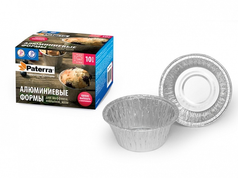 Формы алюминиевые для мафинов и кексов PATERRA (10)