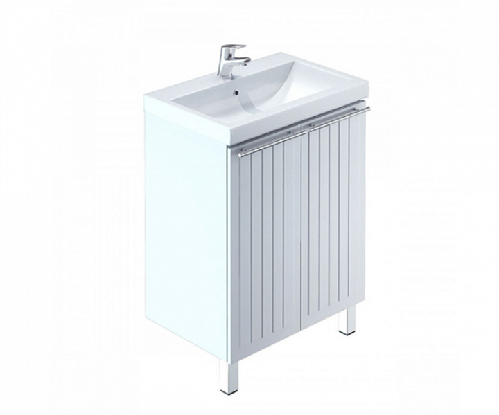 Тумба для ванной комнаты, напольная, белая, 60см, AMUR, MILARDO AMU60W2M95