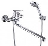Смеситель для ванны с длинным изливом с керам дивертором Male, IDDIS, MALSBL2i10