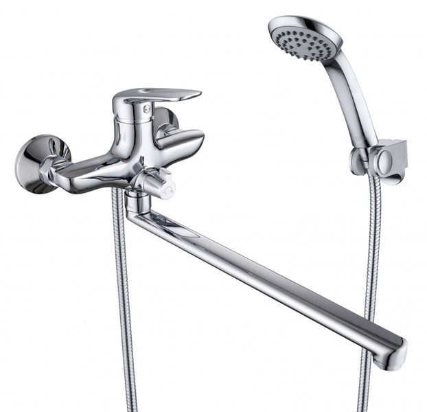 Смеситель для ванны с длинным изливом с керам дивертором Male, IDDIS, MALSBL2i10