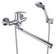 Смеситель для ванны с длинным изливом с керам дивертором Male, IDDIS, MALSBL2i10