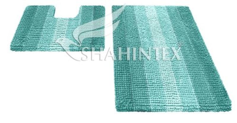 Коврик д/ванны MULTIMAKARON голубой 60/90 2шт Shahintex