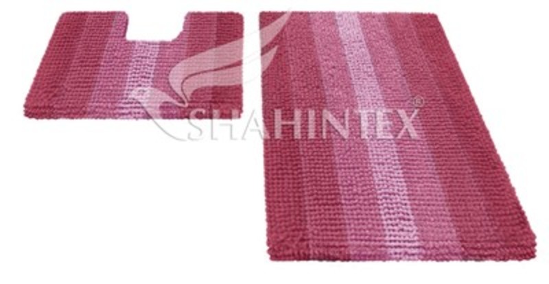 Коврик д/ванны MULTIMAKARON розовый 60/90 2шт Shahintex