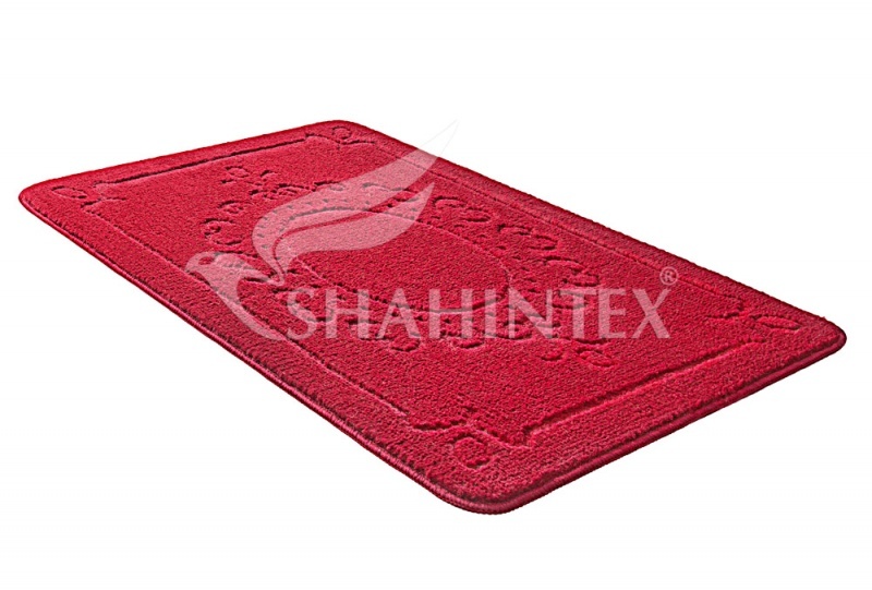 Коврик д/ванны ЭКО бордовый  60/90 1шт Shahintex